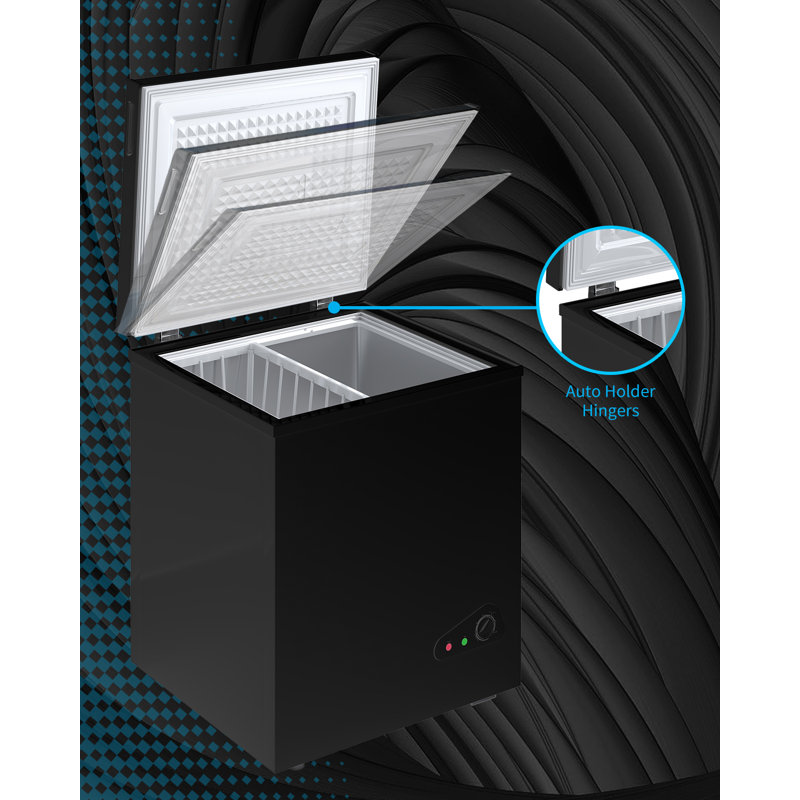 TABU 3.5 Cubic Feet Chest Freezer with Adjustable Temperature Controls